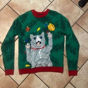 Christmas Kitten Ugly Sweater